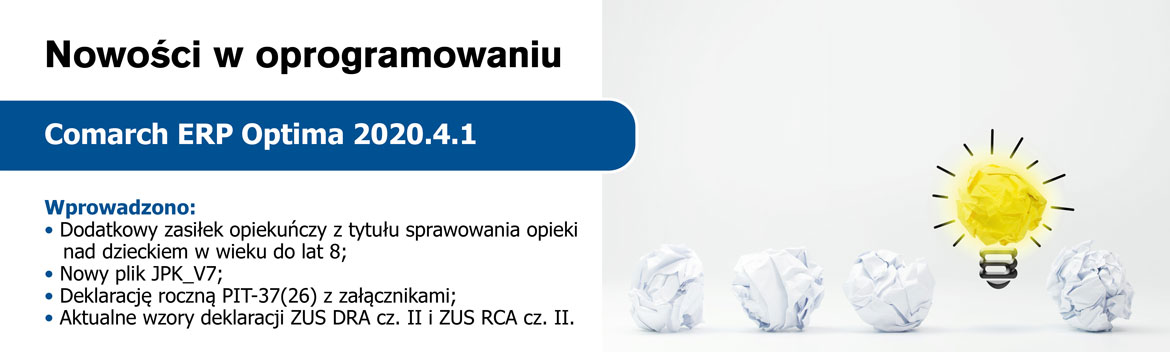 Nowa wersja COMARCH ERP Optima 2020.4.1