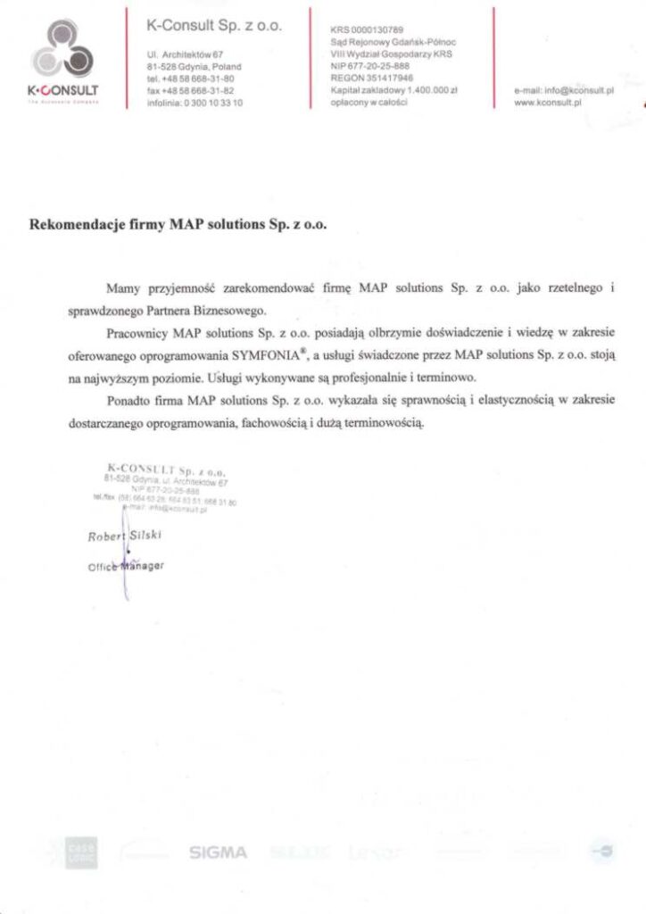 Referencje - K-Consult