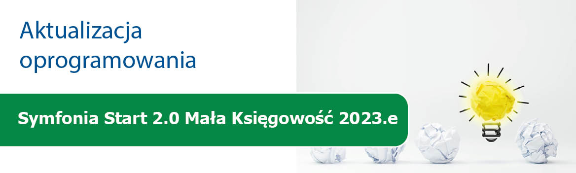 Aktualizacja Symfonia Start 2.0 Mała Księgowość 2023.e