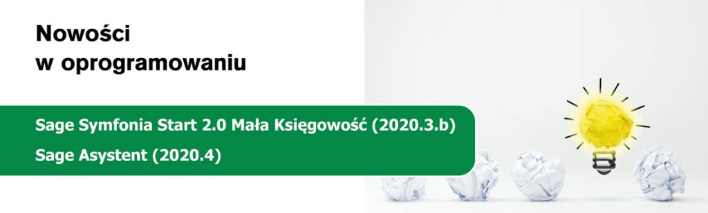 Nowe wersje Sage Symfonia Start 2.0 i Sage Asystent