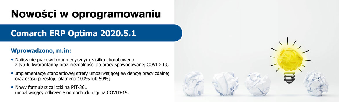 Nowa wersja COMARCH ERP Optima 2020.5.1