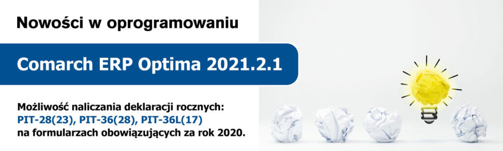 Nowa wersja COMARCH ERP OPTIMA 2021.2.1 wydana