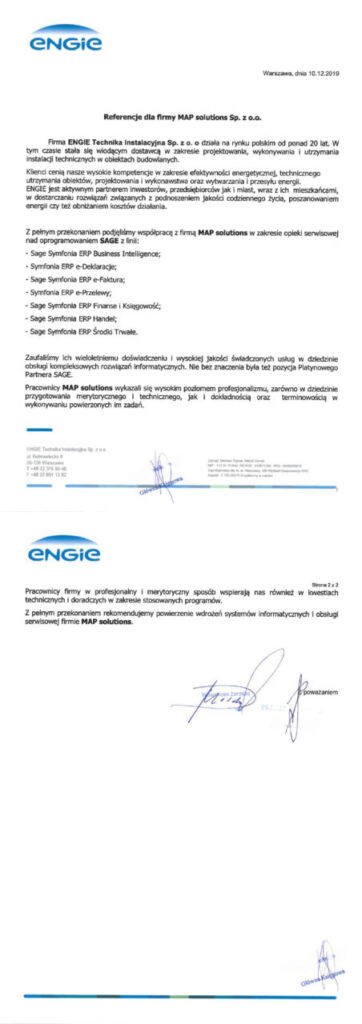 Referencje - ENGIE Technika Instalacyjna Sp. z o.o.