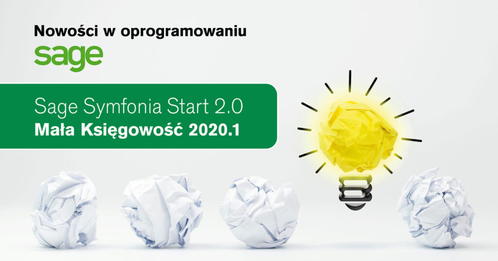 Symfonia Start 2.0 Mała Księgowość wersja 2020.1 wydana