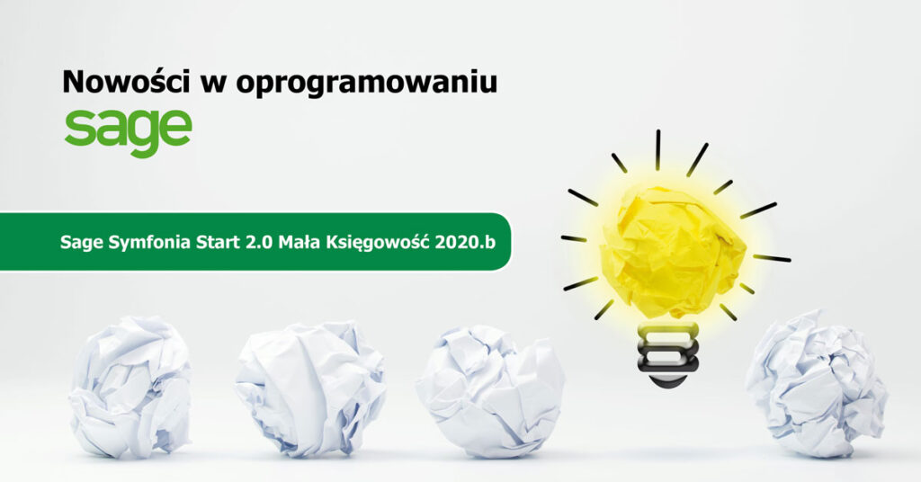 Nowe wersje Sage Symfonia Start 2.0 Mała Księgowość – wersja 2020.b