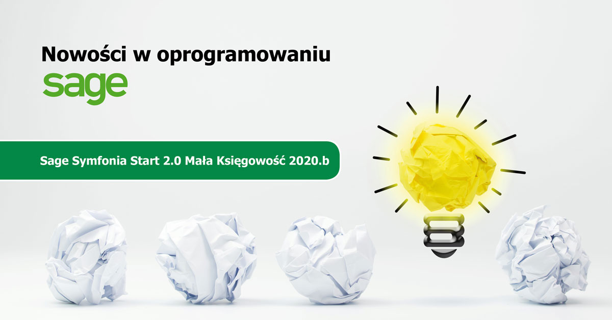 Nowe wersje Sage Symfonia Start 2.0 Mała Księgowość – wersja 2020.b