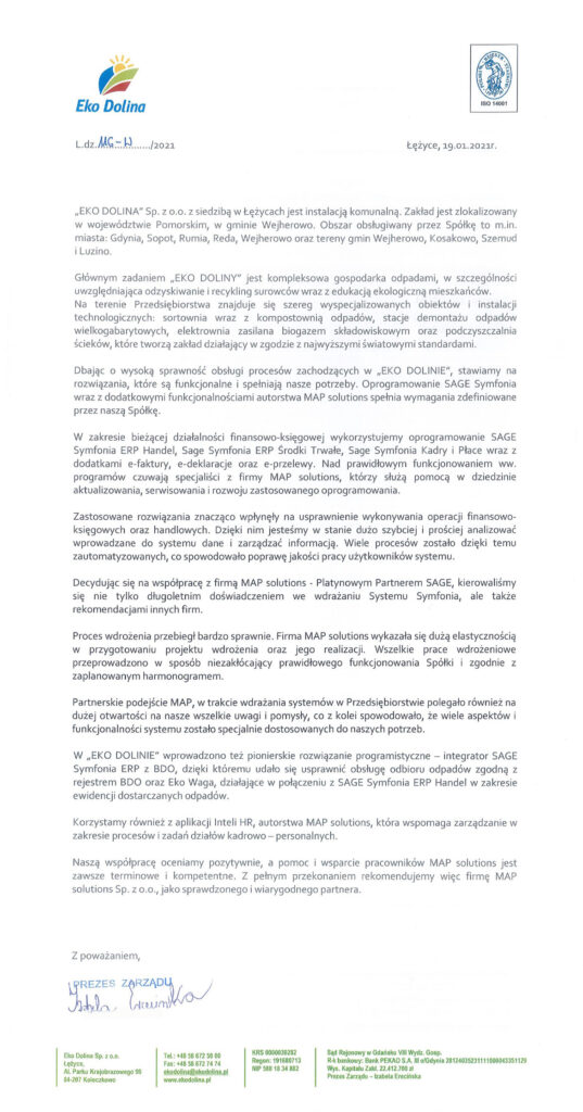 Referencje - EKO-DOLINA