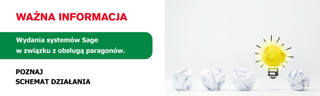 Wydania systemów Sage w związku z obsługą paragonów