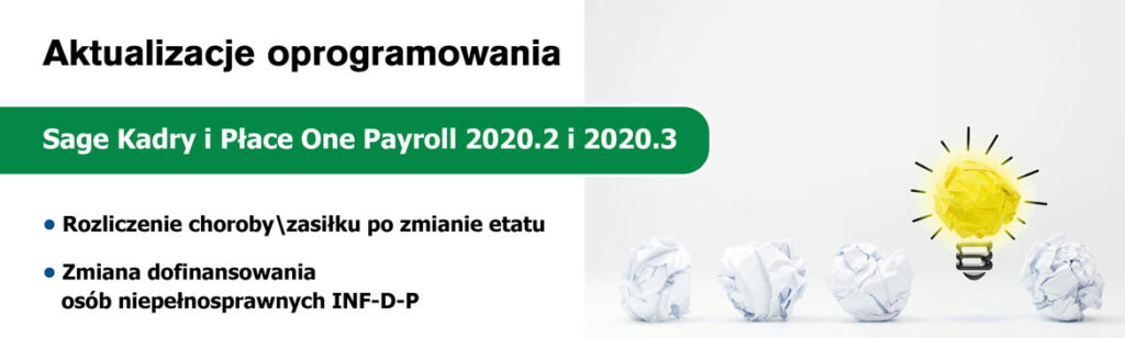 Ważne aktualizacje dla SAGE Kadry i Płace One Payroll 2020.2 i 2020.3