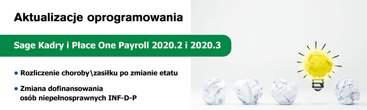Ważne aktualizacje dla SAGE Kadry i Płace One Payroll 2020.2 i 2020.3