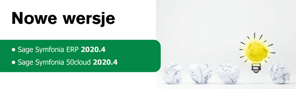 Nowe wersje SAGE SYMFONIA ERP i SAGE SYMFONIA 50cloud – 2020.4