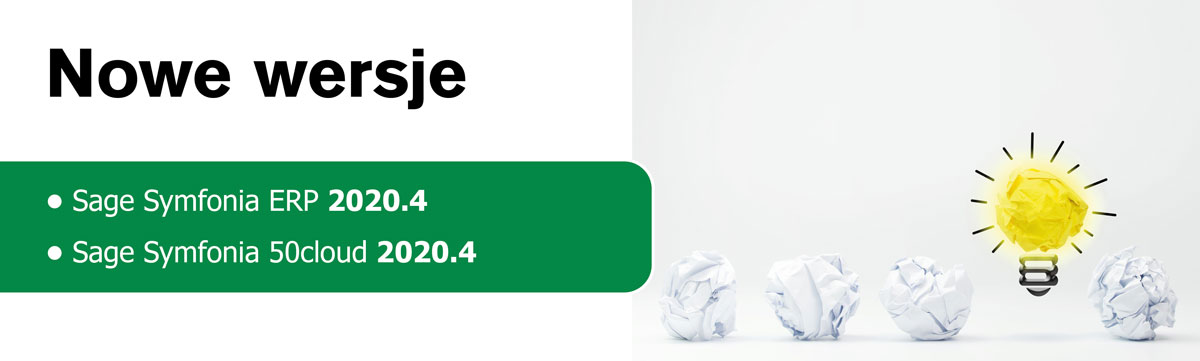 Nowe wersje SAGE SYMFONIA ERP i SAGE SYMFONIA 50cloud – 2020.4