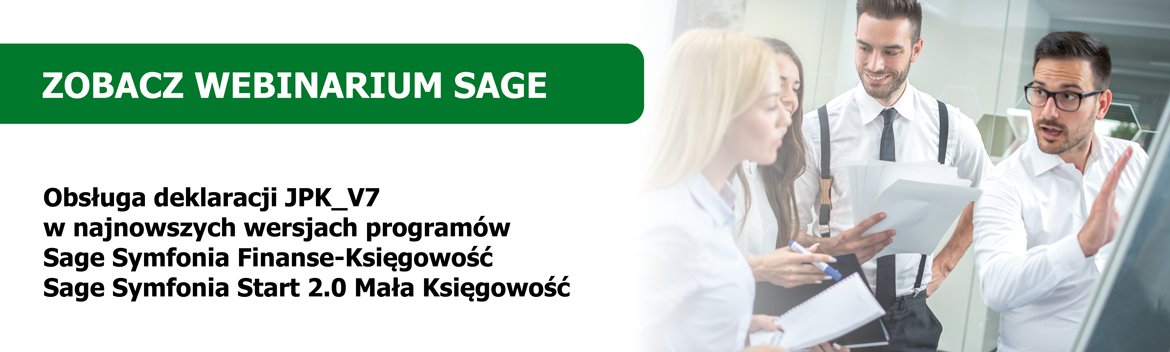 Zobacz Webinarium: JPK_V7 w najnowszej wersji oprogramowania Sage Symfonia