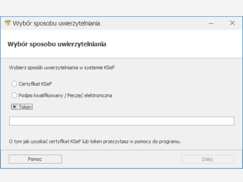 Comarch ERP Optima 2026.1.1 uwierzytelnianie w KSeF