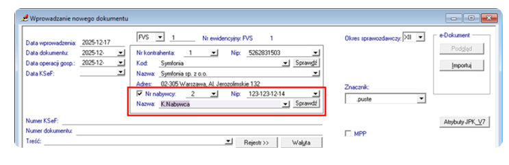 Podmiot trzeci na fakturze